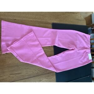 dear Scarlett Flare Pants Pink Polyester Spandex Stretch Women's